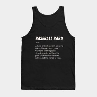 sarcastic fake dictionary entries for baseball lovers baseball bard Tank Top